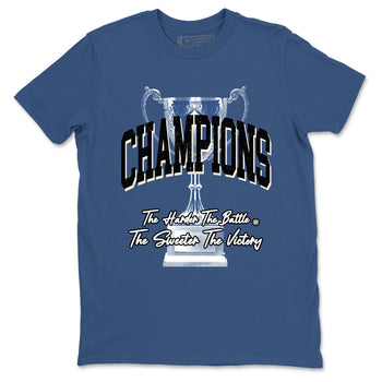 3s For The Love to match jordans Champions Trophy sneaker match tees A Ma Maniere For The Love match shoes to clothes SNRT Sneaker Tees unisex cotton Denim Blue 2 shirts