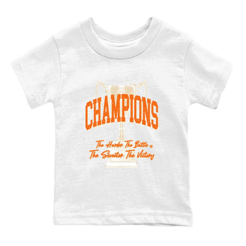 Champions Trophy baby and kids t-shirt crafted for little sneakerheads to shine with the Air Jordan 3 Starfish sneakers, displayed in White 2.