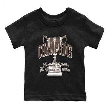 Sneaker match tees – Sneaker Tees To Match Air Jordan 4 Cave Stone Shoes – Champions Trophy Kids T-Shirt Black 2