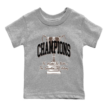 Sneaker match tees – Sneaker Tees To Match Air Jordan 4 Cave Stone Shoes – Champions Trophy Kids T-Shirt Heather Grey 2