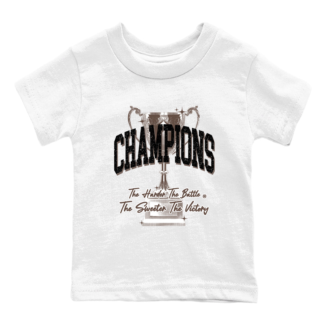 Sneaker match tees – Sneaker Tees To Match Air Jordan 4 Cave Stone Shoes – Champions Trophy Kids T-Shirt White 2