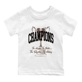 Sneaker match tees – Sneaker Tees To Match Air Jordan 4 Cave Stone Shoes – Champions Trophy Kids T-Shirt White 2