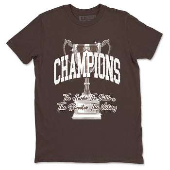 Sneaker match tees – Sneaker Tees To Match Air Jordan 4 Cave Stone Shoes – Champions Trophy Tee Dark Chocolate 2
