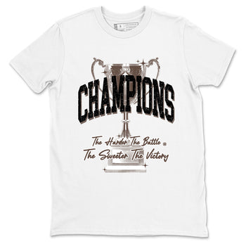 Sneaker match tees – Sneaker Tees To Match Air Jordan 4 Cave Stone Shoes – Champions Trophy Tee White 2