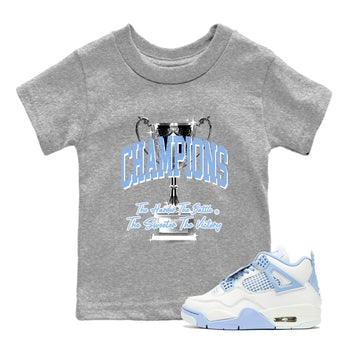 4s Forget Me Not shirts to match jordans Champions Trophy sneaker match tees Air Jordan 4 WMNS Aluminummatch shoes to clothes SNRT Sneaker Tees Youth Baby Heather Grey 1 tee