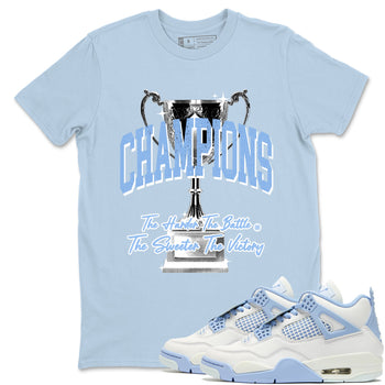 4s Forget Me Not shirts to match jordans Champions Trophy sneaker match tees Air Jordan 4 WMNS Aluminummatch shoes to clothes SNRT Sneaker Tees unisex cotton Light Blue 1 shirts