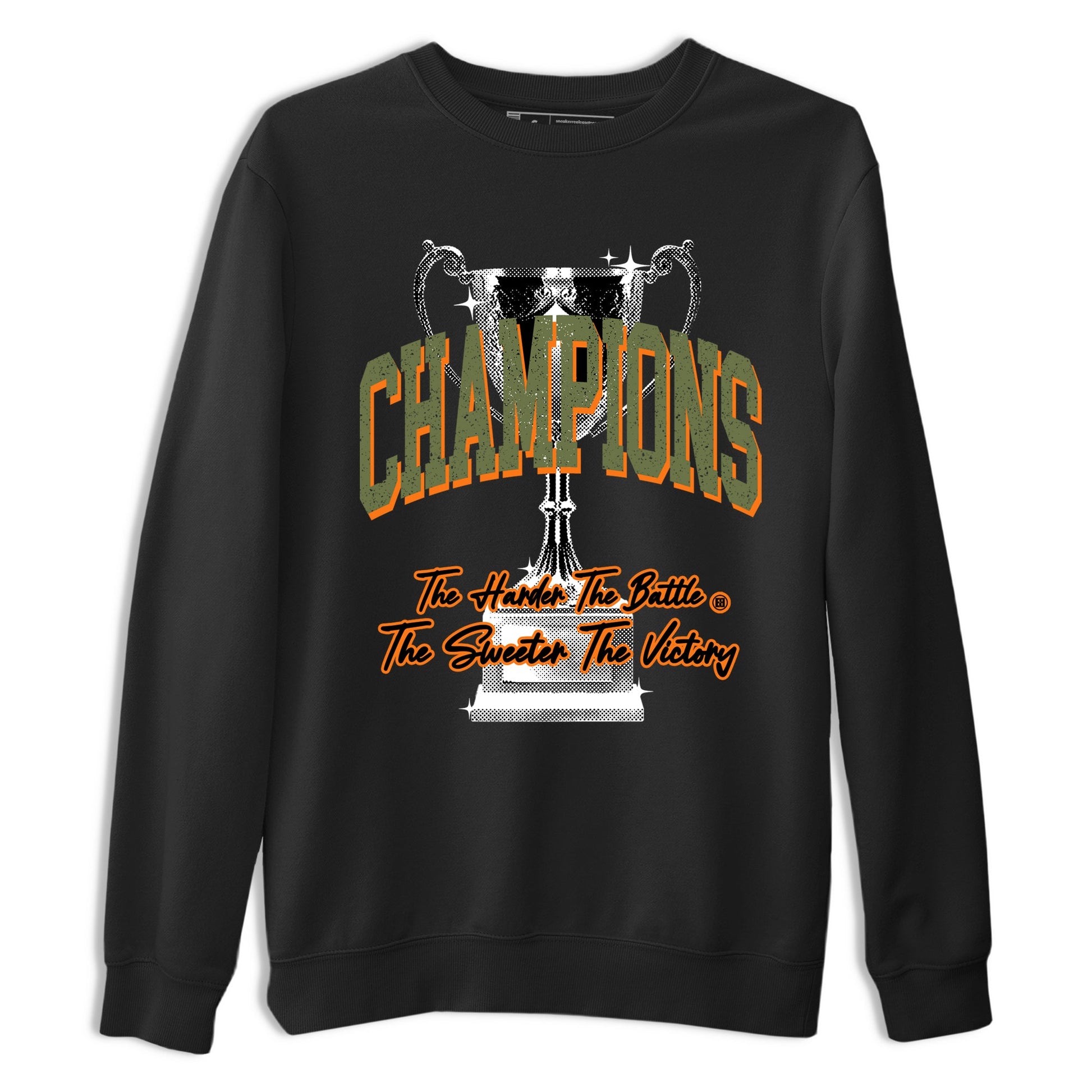 Sneaker match tees – Sneaker Tees To Match Undefeated inspired colorways Air Jordan 4 OG Olive Shoes  – Champions Trophy Tee Black 2