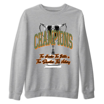 Sneaker match tees – Sneaker Tees To Match Undefeated inspired colorways Air Jordan 4 OG Olive Shoes  – Champions Trophy Tee Heather Grey 2