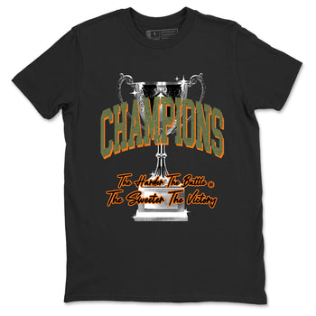 Sneaker match tees – Sneaker Tees To Match Undefeated inspired colorways Air Jordan 4 OG Olive Shoes  – Champions Trophy Tee Black 2