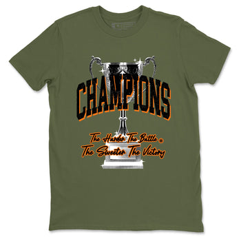 Sneaker match tees – Sneaker Tees To Match Undefeated inspired colorways Air Jordan 4 OG Olive Shoes  – Champions Trophy Tee Military Green 2