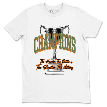Sneaker match tees – Sneaker Tees To Match Undefeated inspired colorways Air Jordan 4 OG Olive Shoes  – Champions Trophy Tee White 2