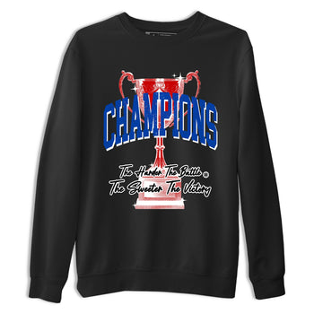Champions Trophy sneaker match t-shirt styled to complete your fit with the Air Jordan 4 Rare Air sneakers, shown in Black 2.