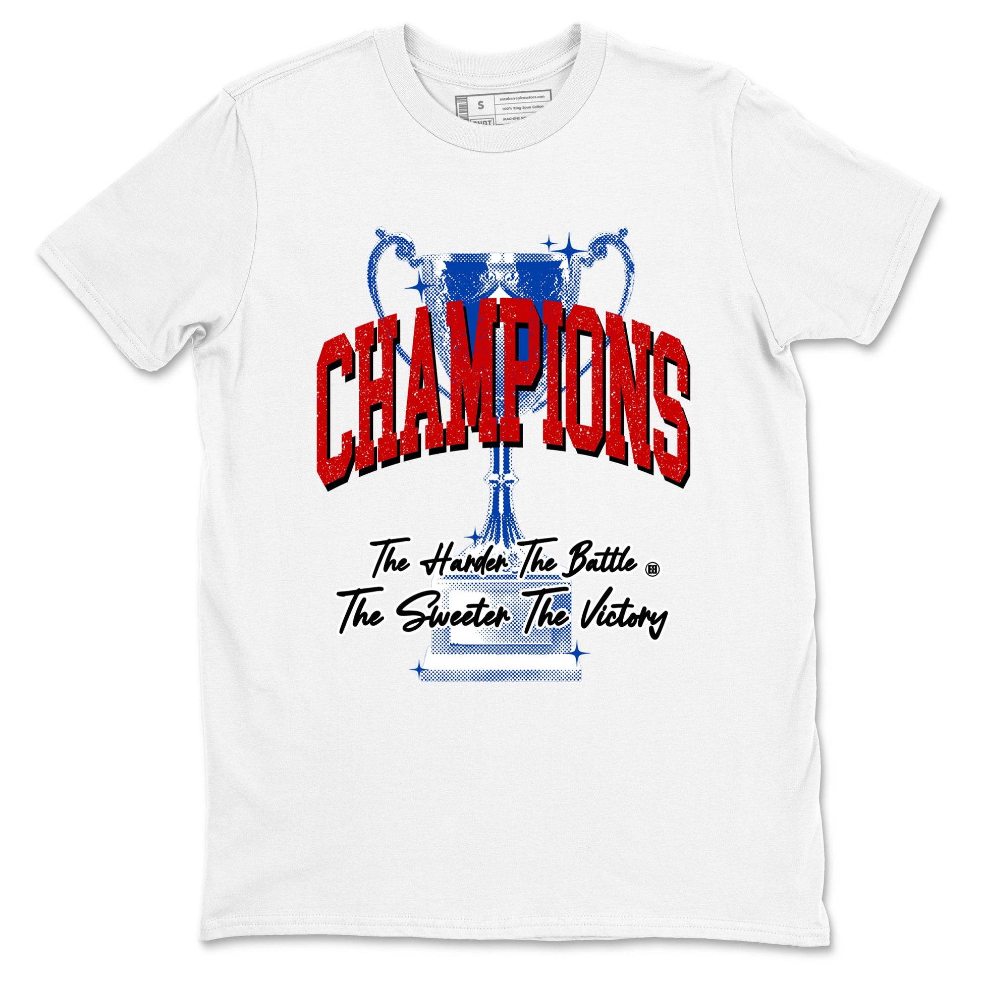 Champions Trophy sneaker match t-shirt styled to complete your fit with the Air Jordan 4 Rare Air sneakers, shown in White 2.