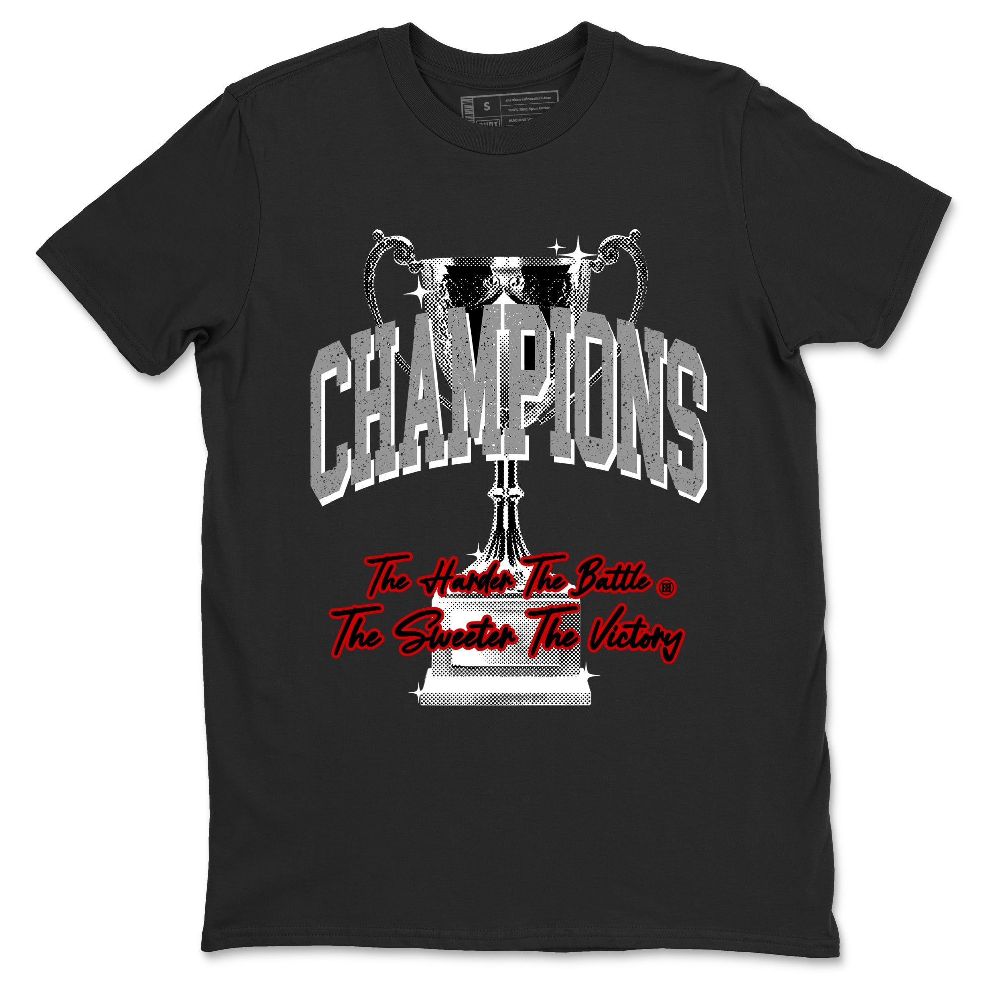 4s White Cement shirts to match jordans Champions Trophy sneaker match tees Air Jordan 4 Retro OG White Cement match shoes to clothes SNRT Sneaker Tees unisex cotton Black 2 shirts