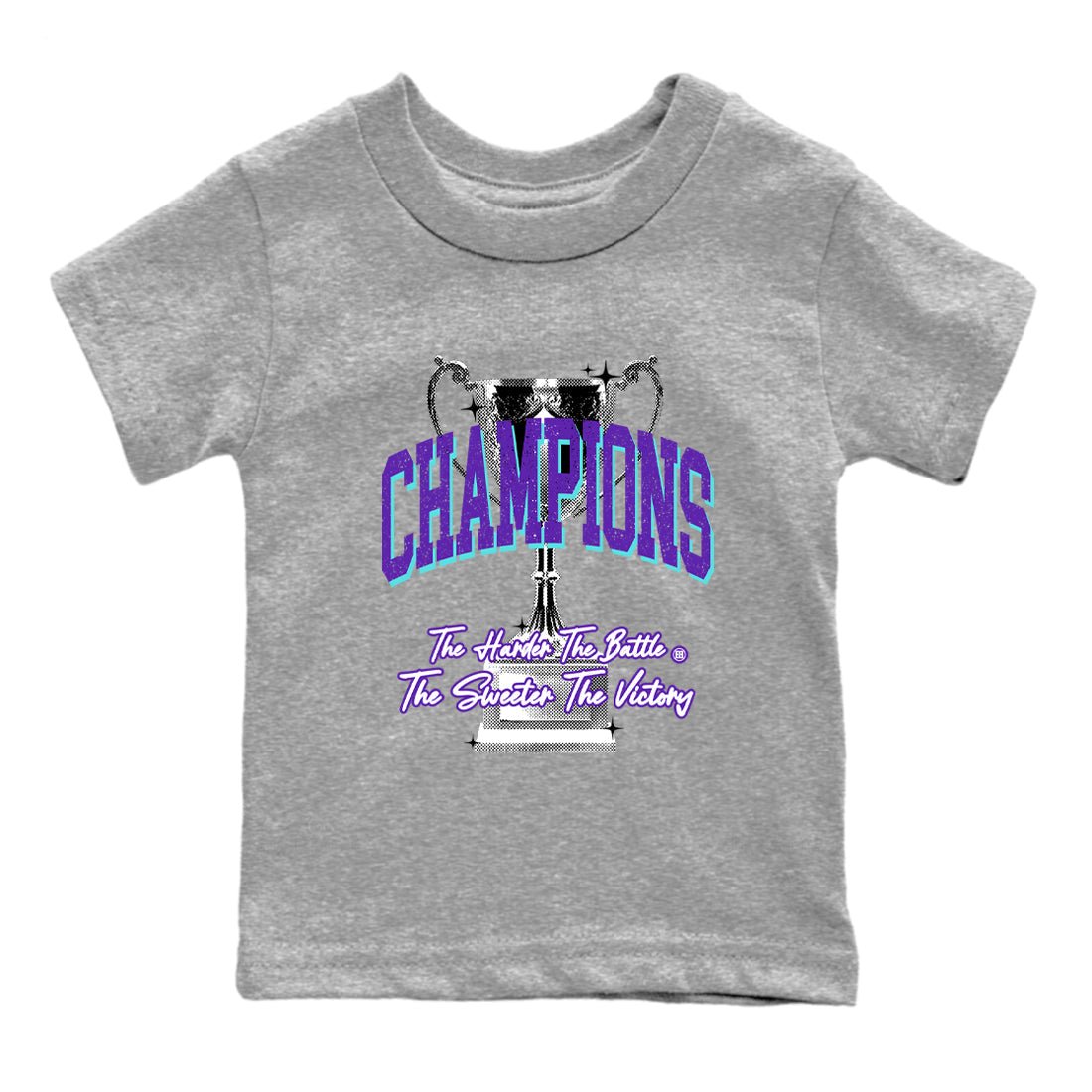 5s Grape shirts to match jordans Champions Trophy sneaker match tees Air Jordan 5 Retro Grape match shoes to clothes SNRT Sneaker Tees Youth Baby Heather Grey 2 tee