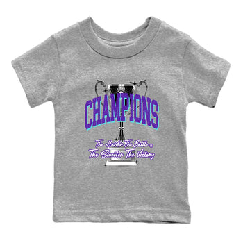 5s Grape shirts to match jordans Champions Trophy sneaker match tees Air Jordan 5 Retro Grape match shoes to clothes SNRT Sneaker Tees Youth Baby Heather Grey 2 tee