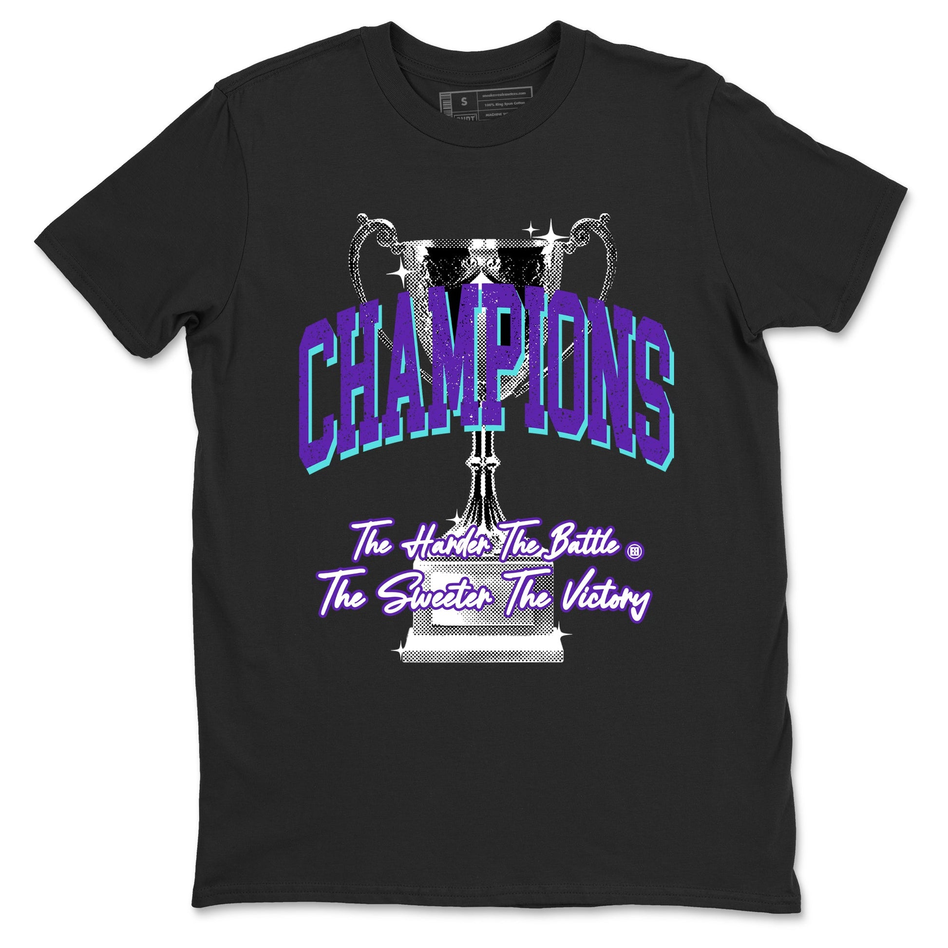 5s Grape shirts to match jordans Champions Trophy sneaker match tees Air Jordan 5 Retro Grape match shoes to clothes SNRT Sneaker Tees unisex cotton Black 2 shirts