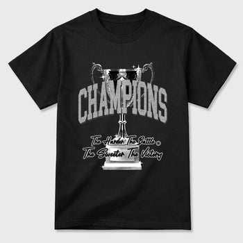 Sneaker match tees – Sneaker Tees To Match Air Jordan 6 Cap and Gown Shoes – Champions Trophy Tee Black 2