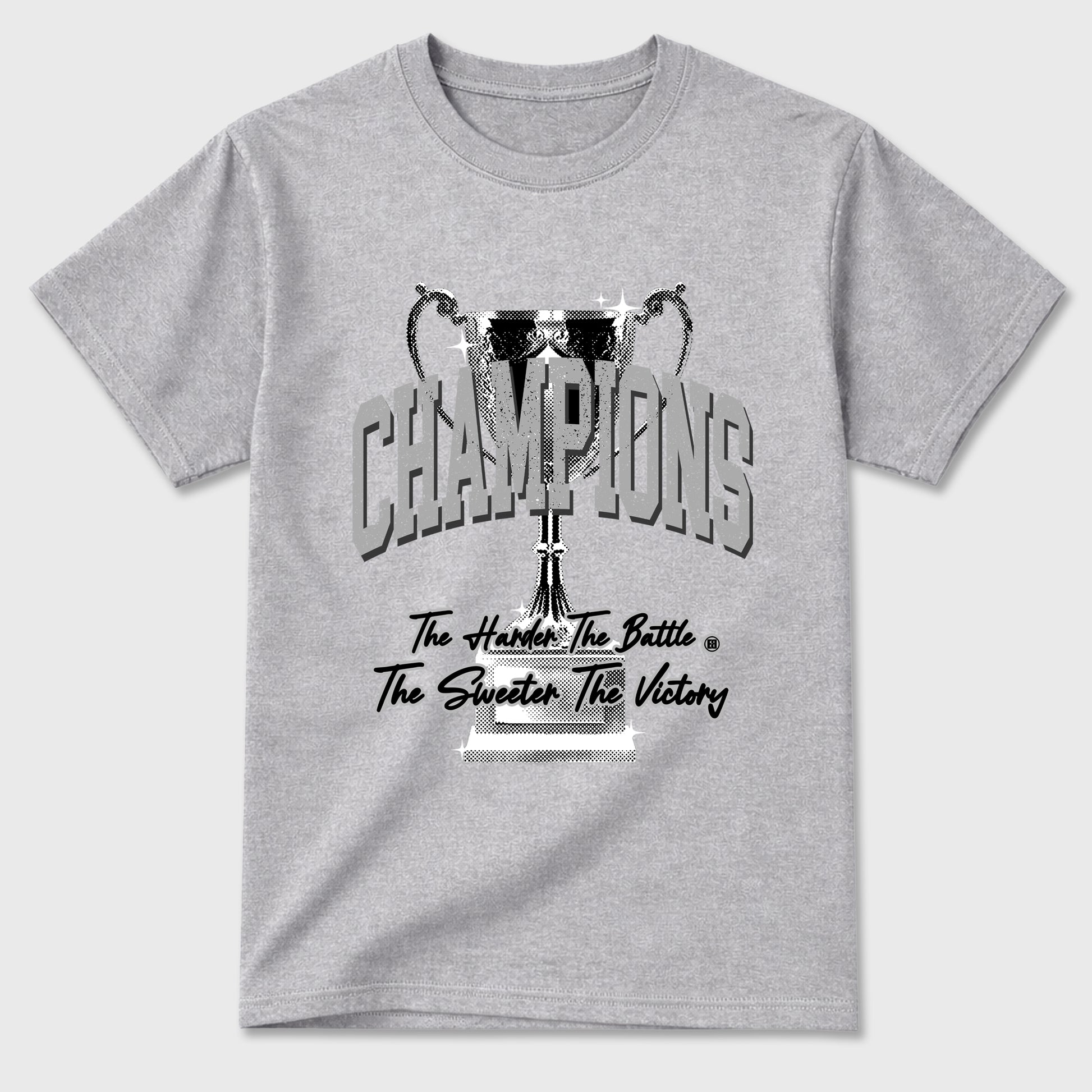 Sneaker match tees – Sneaker Tees To Match Air Jordan 6 Cap and Gown Shoes – Champions Trophy Tee Heather Grey 2