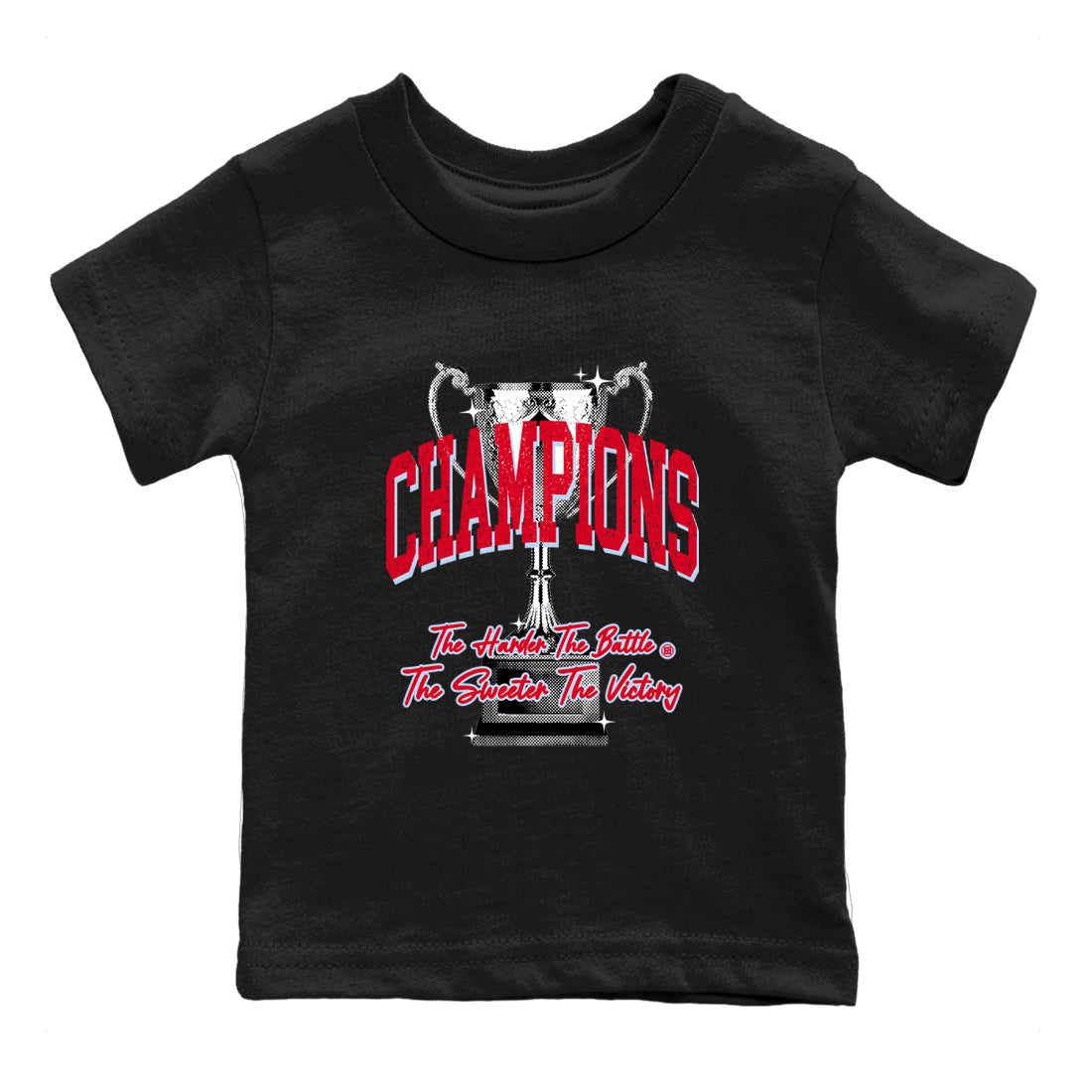Sneaker match tees – Sneaker Tees To Match Air Jordan 6 Reverse Infrared Shoes – Champions Trophy Kids T-Shirt Black 2