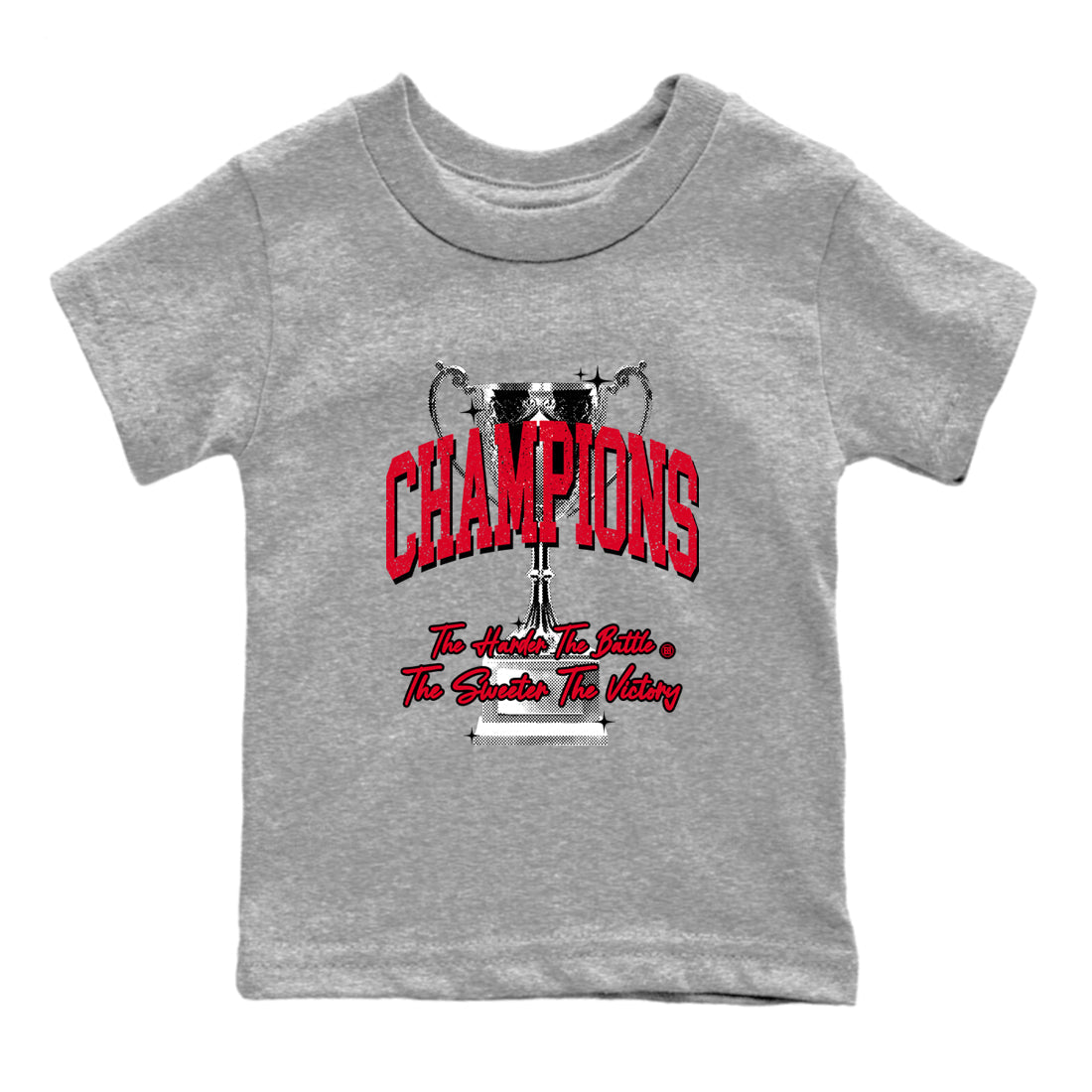 Sneaker match tees – Sneaker Tees To Match Air Jordan 6 Reverse Infrared Shoes – Champions Trophy Kids T-Shirt Heather Grey 2