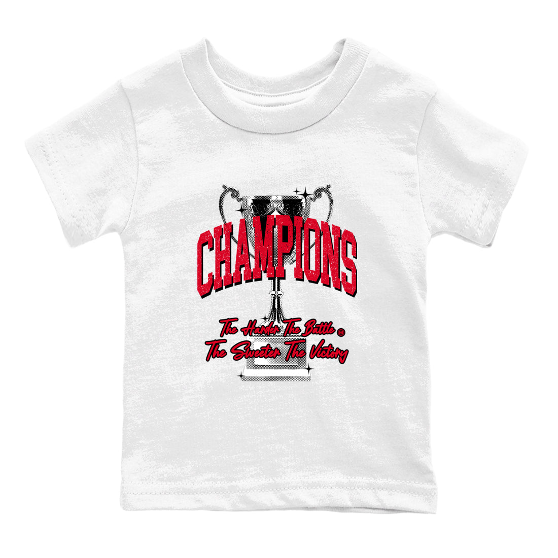 Sneaker match tees – Sneaker Tees To Match Air Jordan 6 Reverse Infrared Shoes – Champions Trophy Kids T-Shirt White 2