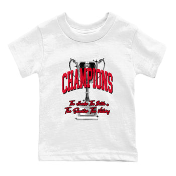 Sneaker match tees – Sneaker Tees To Match Air Jordan 6 Reverse Infrared Shoes – Champions Trophy Kids T-Shirt White 2