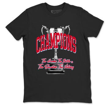 Sneaker match tees – Sneaker Tees To Match Air Jordan 6 Reverse Infrared Shoes – Champions Trophy Tee Black 2