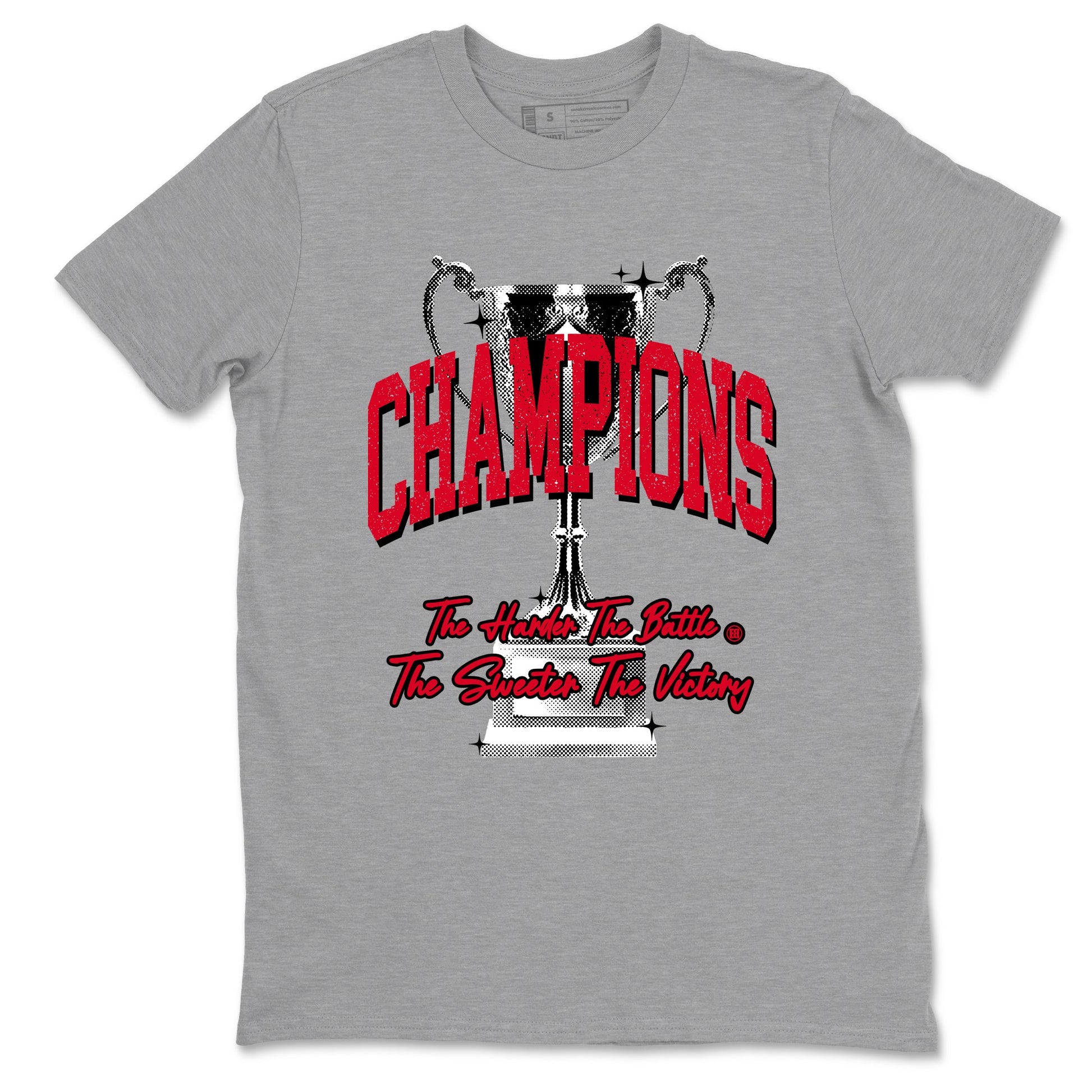 Sneaker match tees – Sneaker Tees To Match Air Jordan 6 Reverse Infrared Shoes – Champions Trophy Tee Heather Grey 2