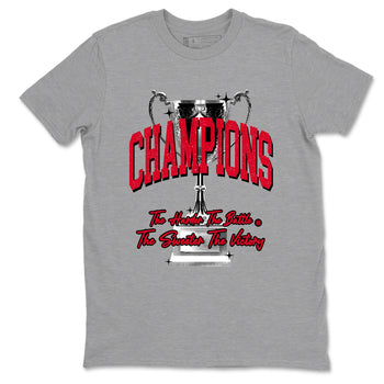 Sneaker match tees – Sneaker Tees To Match Air Jordan 6 Reverse Infrared Shoes – Champions Trophy Tee Heather Grey 2