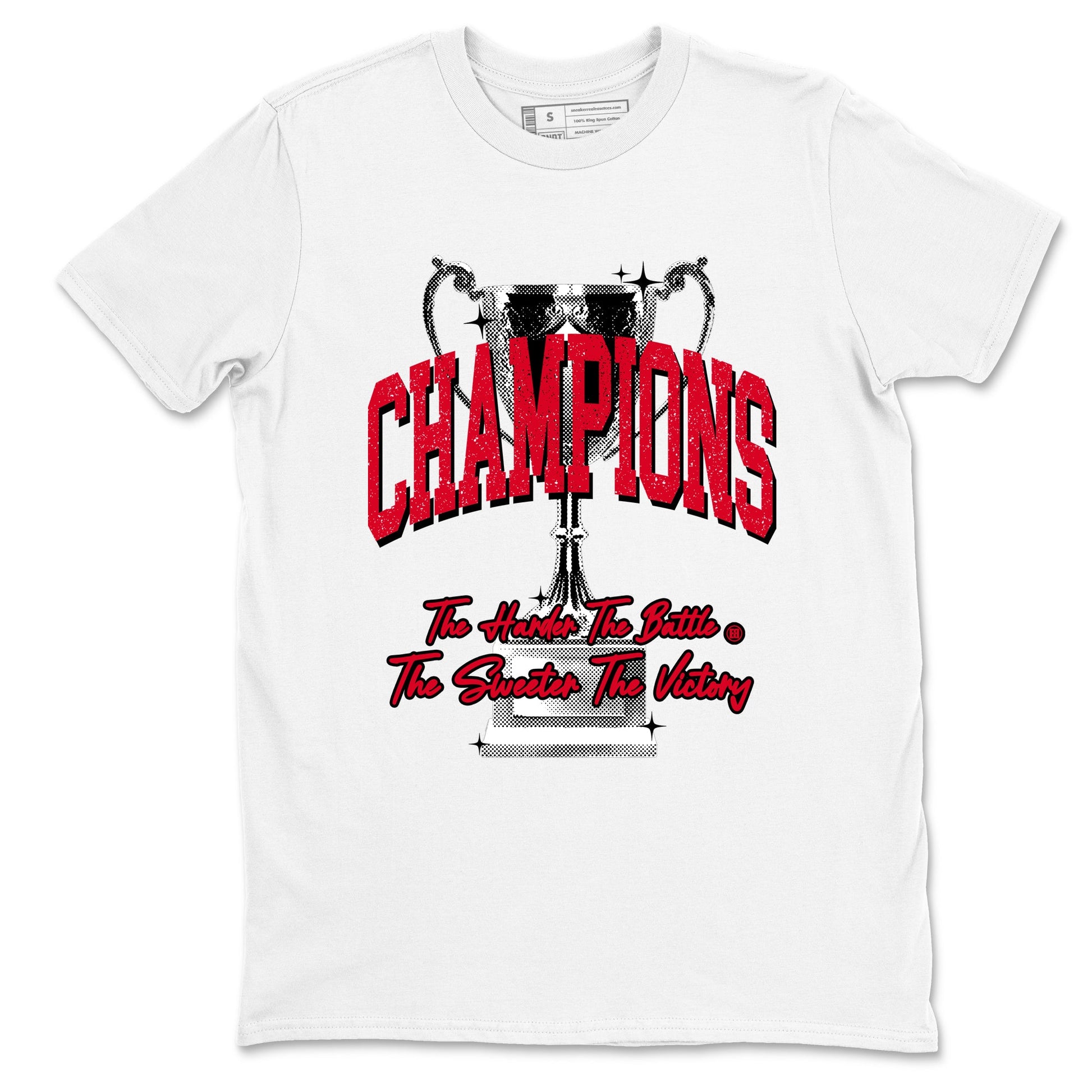 Sneaker match tees – Sneaker Tees To Match Air Jordan 6 Reverse Infrared Shoes – Champions Trophy Tee White 2
