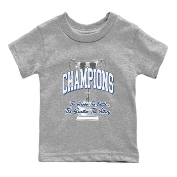 Sneaker match tees – Sneaker Tees To Match Air Jordan 9 Flint Grey Shoes – Champions Trophy Kids T-Shirt Heather Grey 2