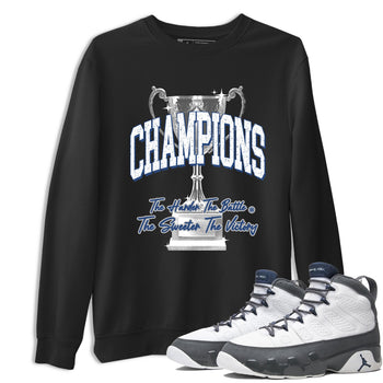 Sneaker match tees – Sneaker Tees To Match Air Jordan 9 Flint Grey Shoes – Champions Trophy Tee Black 1