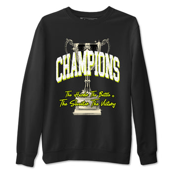 Champions Trophy sneaker match t-shirt styled to complete your fit with the Jordan Jumpman Jack Travis Scott Bright Cactus sneakers, shown in Black 2.