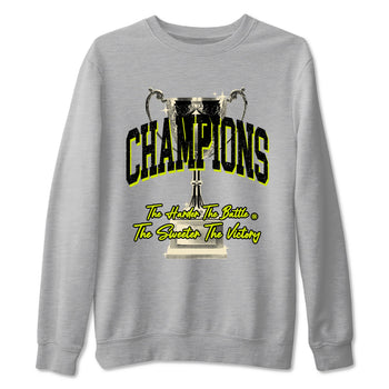 Champions Trophy sneaker match t-shirt styled to complete your fit with the Jordan Jumpman Jack Travis Scott Bright Cactus sneakers, shown in Heather Grey 2.