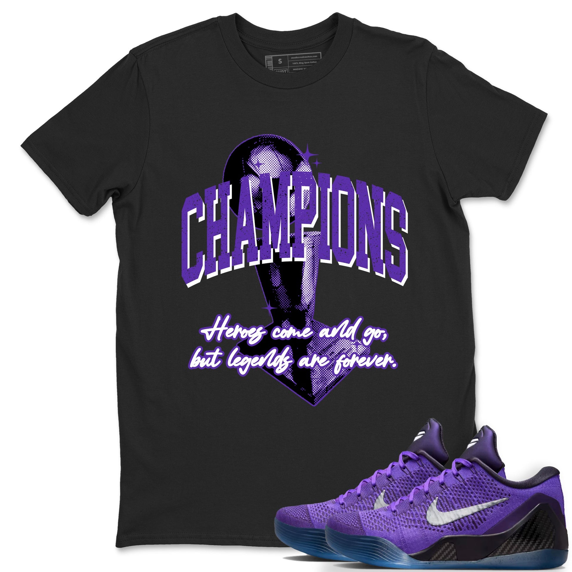 Sneaker Threads – Sneaker Tees To Match Nike KB 9 Hyper Grape – Champions Trophy Graphic Tee Black 1. Perfect for Jordan releases 2025 colorways. Perfect for purple basketball sneaker releases and legacy-inspired colorways for 2025 hoopers.