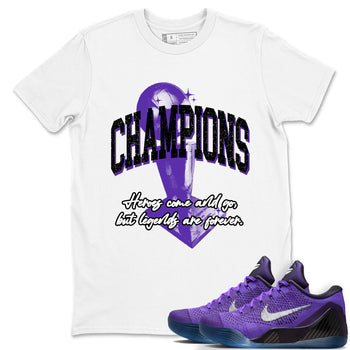Sneaker Threads – Sneaker Tees To Match Nike KB 9 Hyper Grape – Champions Trophy Graphic Tee White 1. Perfect for Jordan releases 2025 colorways. Perfect for purple basketball sneaker releases and legacy-inspired colorways for 2025 hoopers.
