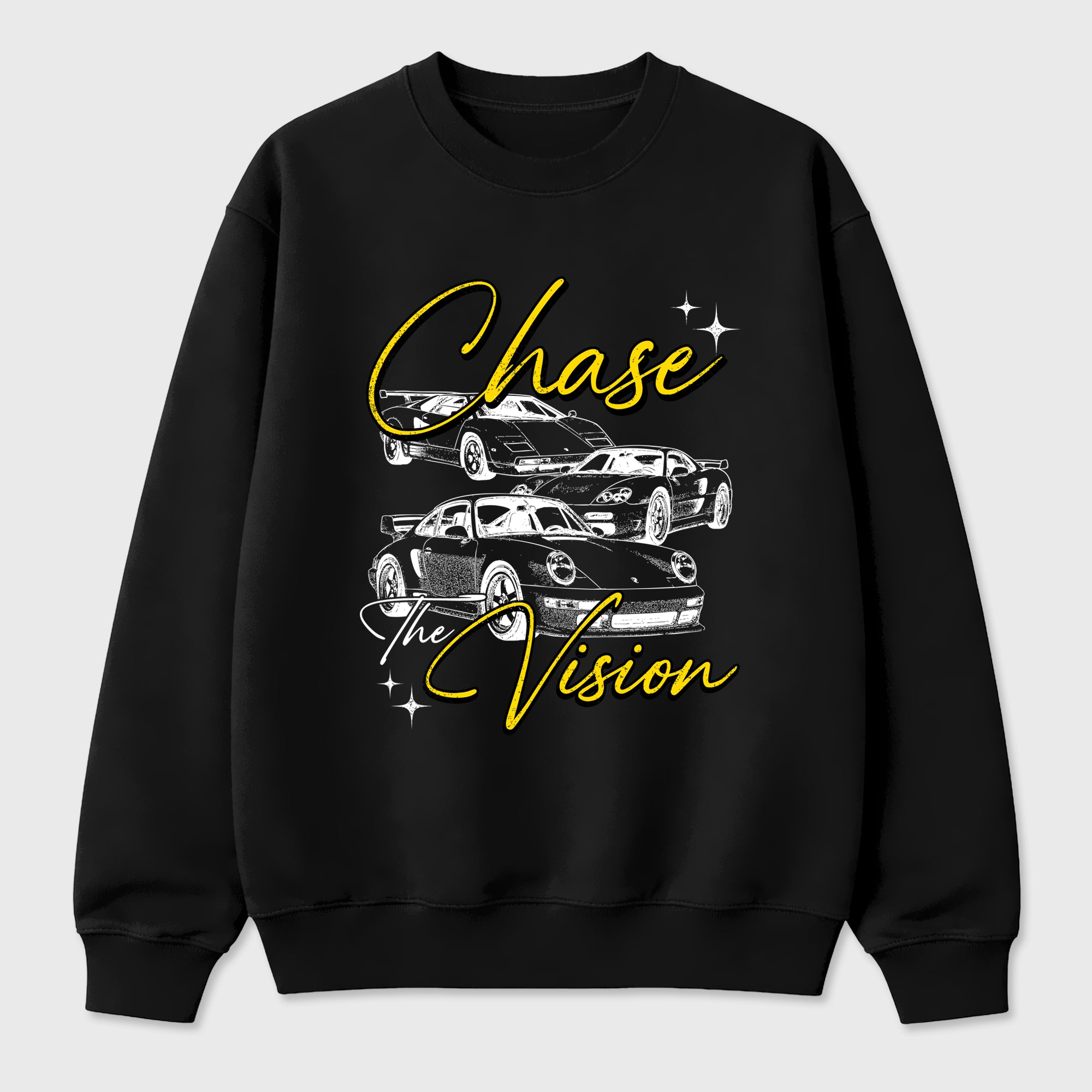 Chase The Vision Graphic T-Shirt featuring original streetwear artwork designed to match the Air Jordan 4 Tour Yellow. Black 2 Graphic Tee.