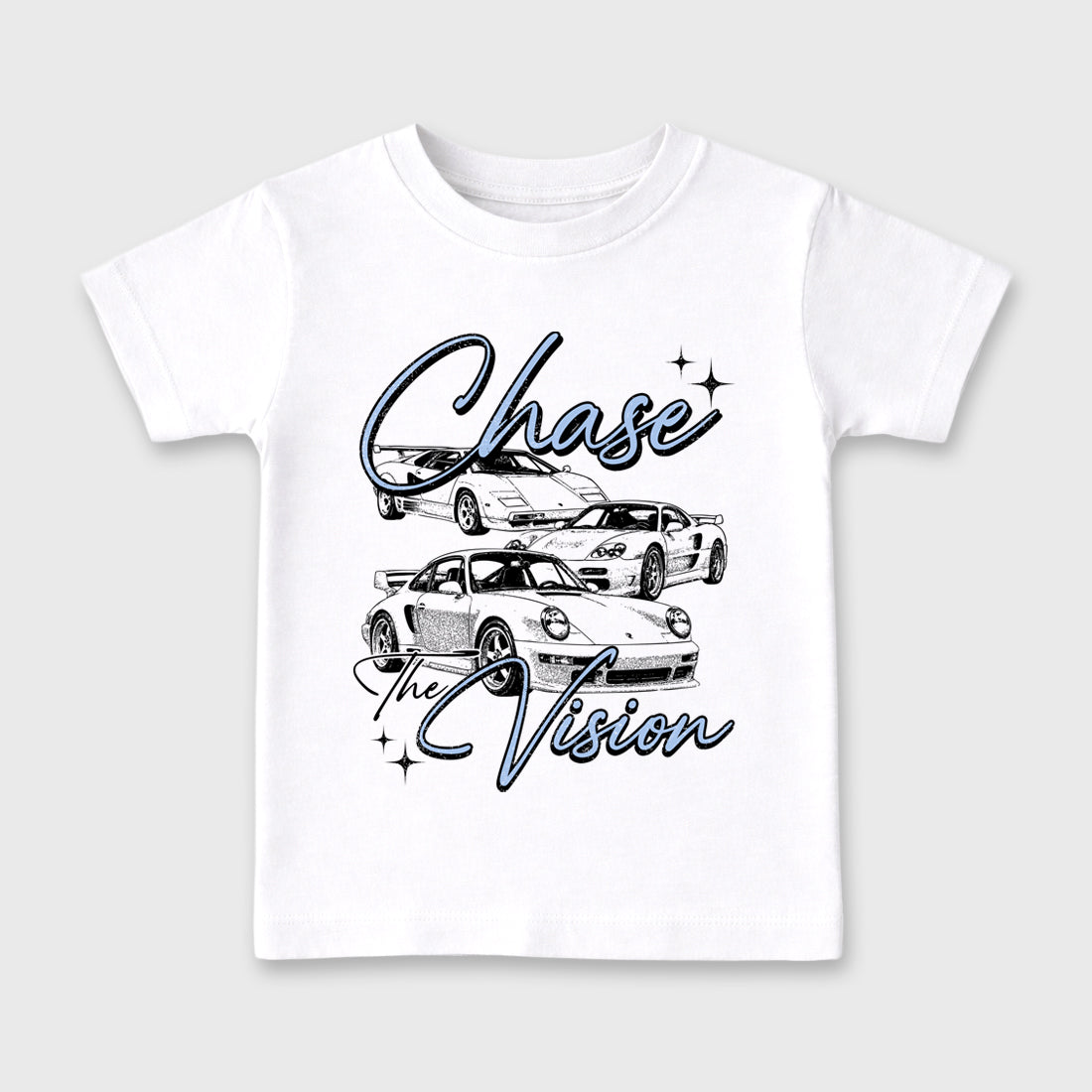 Chase The Vision Baby & Kids Graphic T-Shirt featuring original artwork designed to match the Air Jordan 6 Black and White. White 2 Kids Graphic Tee.