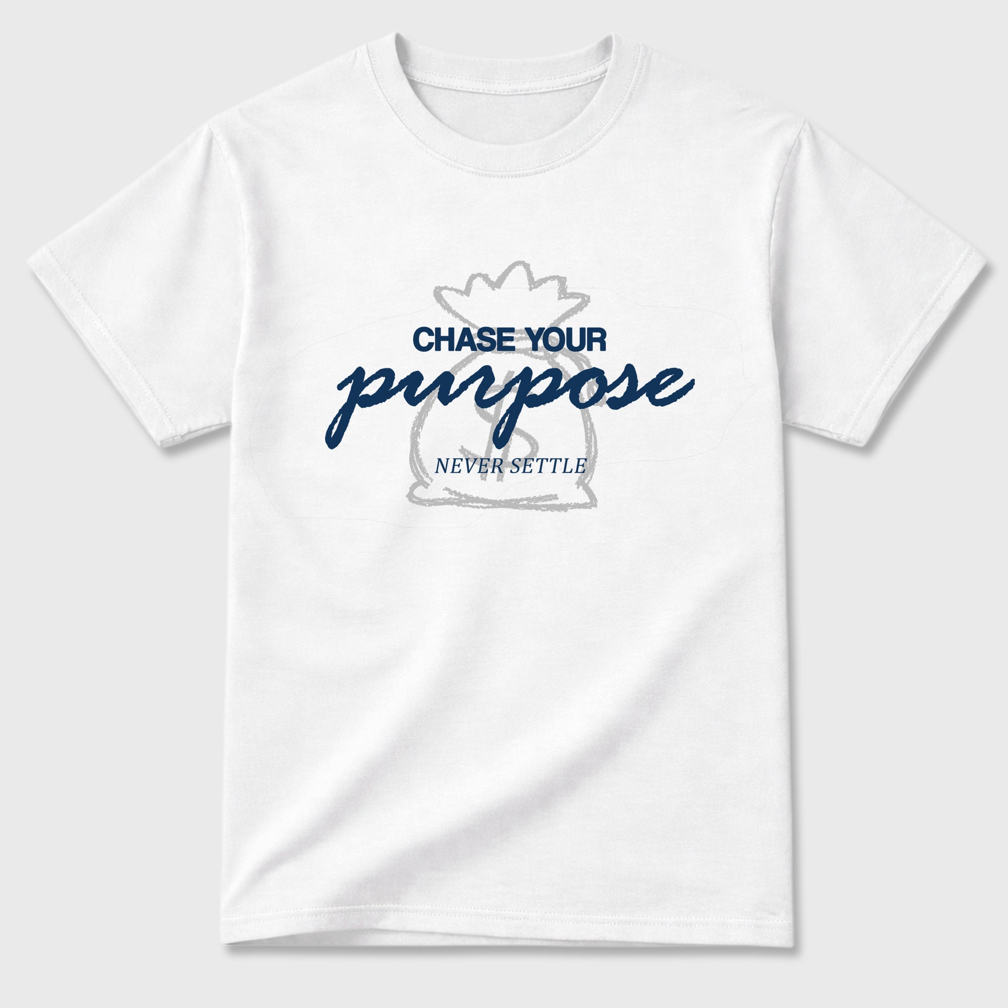 Chase Your Purpose Graphic T-Shirt featuring original streetwear artwork designed to match the Air Jordan 13 Flint. White 2 Graphic T-Shirt.