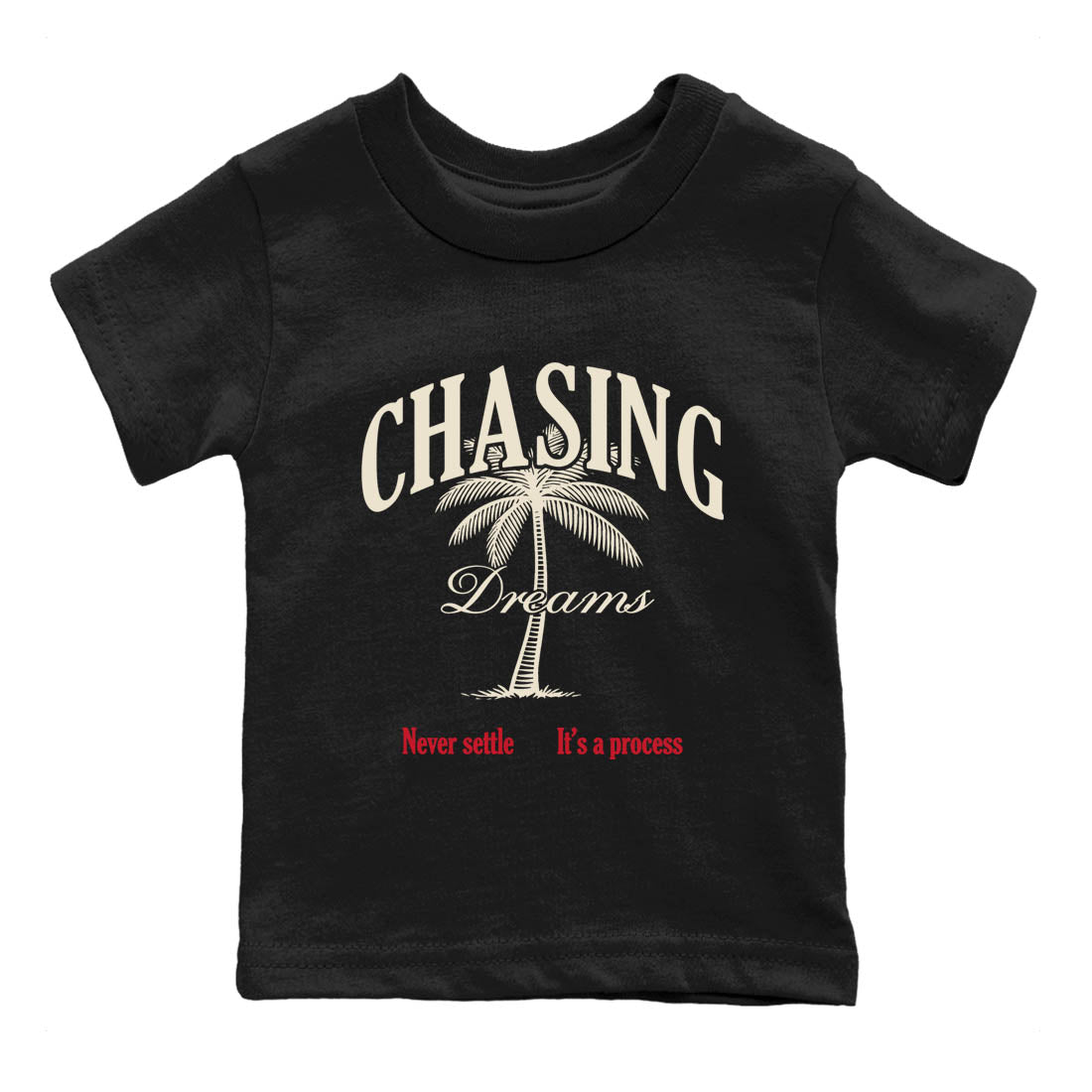 Sneaker Threads – Sneaker Tees To Match Air Foamposite One Pearl – Chasing Dreams Youth Graphic Tee Black 2. Perfect for Jordan releases 2025 colorways.