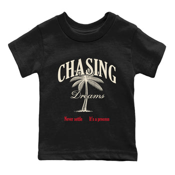 Sneaker Threads – Sneaker Tees To Match Air Foamposite One Pearl – Chasing Dreams Youth Graphic Tee Black 2. Perfect for Jordan releases 2025 colorways.