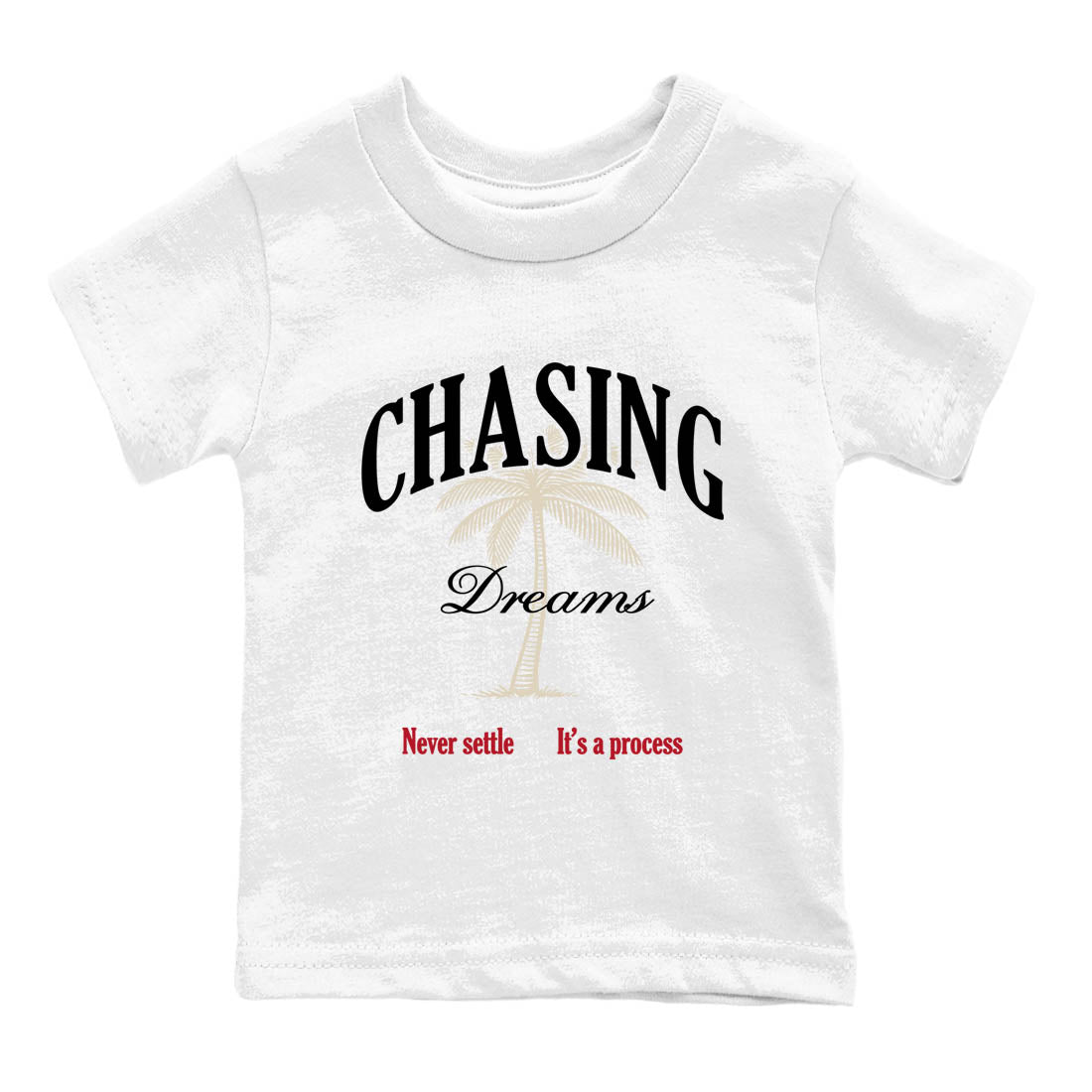 Sneaker Threads – Sneaker Tees To Match Air Foamposite One Pearl – Chasing Dreams Youth Graphic Tee White 2. Perfect for Jordan releases 2025 colorways.