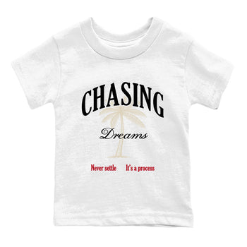 Sneaker Threads – Sneaker Tees To Match Air Foamposite One Pearl – Chasing Dreams Youth Graphic Tee White 2. Perfect for Jordan releases 2025 colorways.