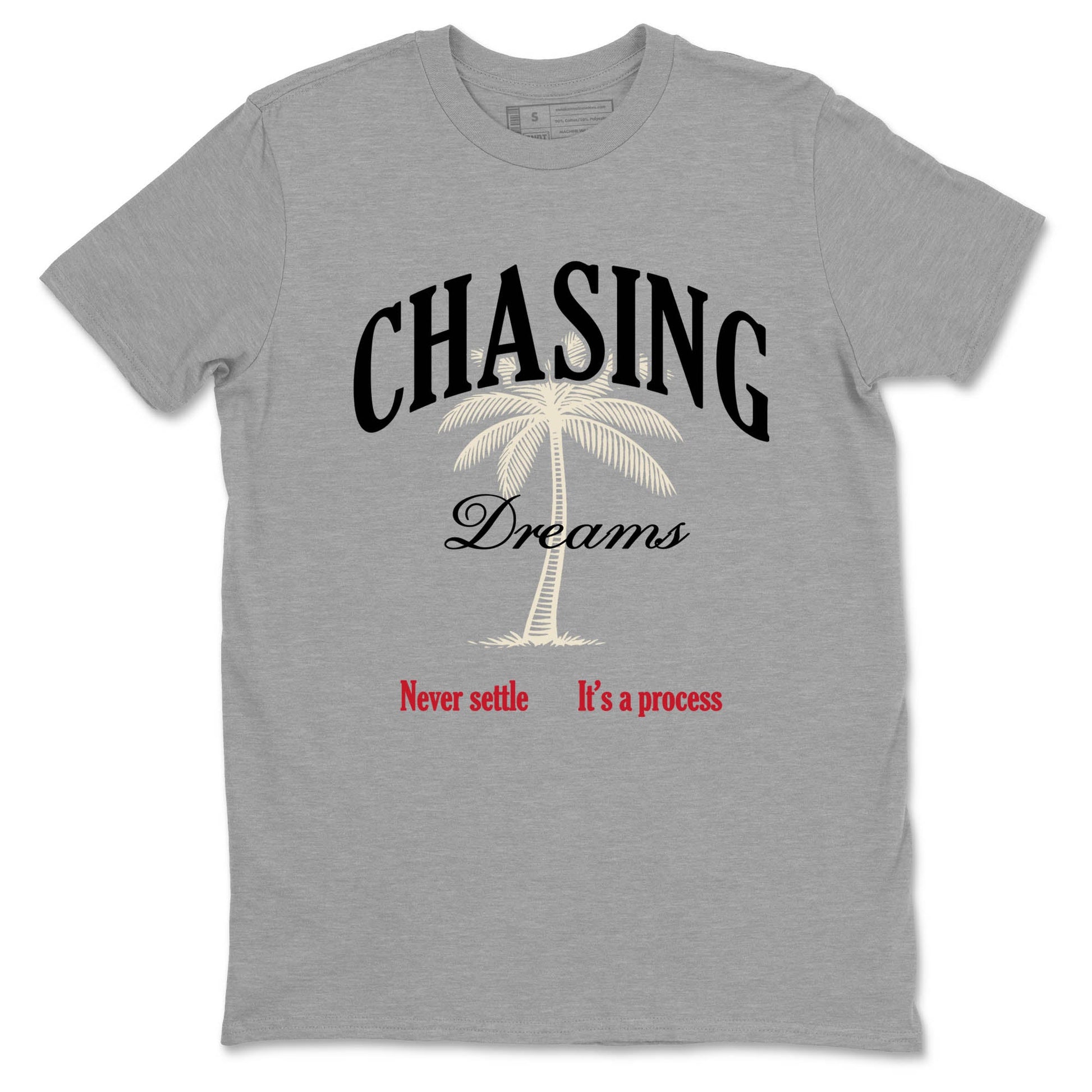 Sneaker Threads – Sneaker Tees To Match Air Foamposite One Pearl – Chasing Dreams Graphic Tee Heather Grey 2. Perfect for Jordan releases 2025 colorways.