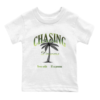 Best Christmas gifts for sneakerheads - Sneaker Tees To Match Air Foamposite One Pine Green Sneakers – Chasing Dreams Kids T-Shirt White 2