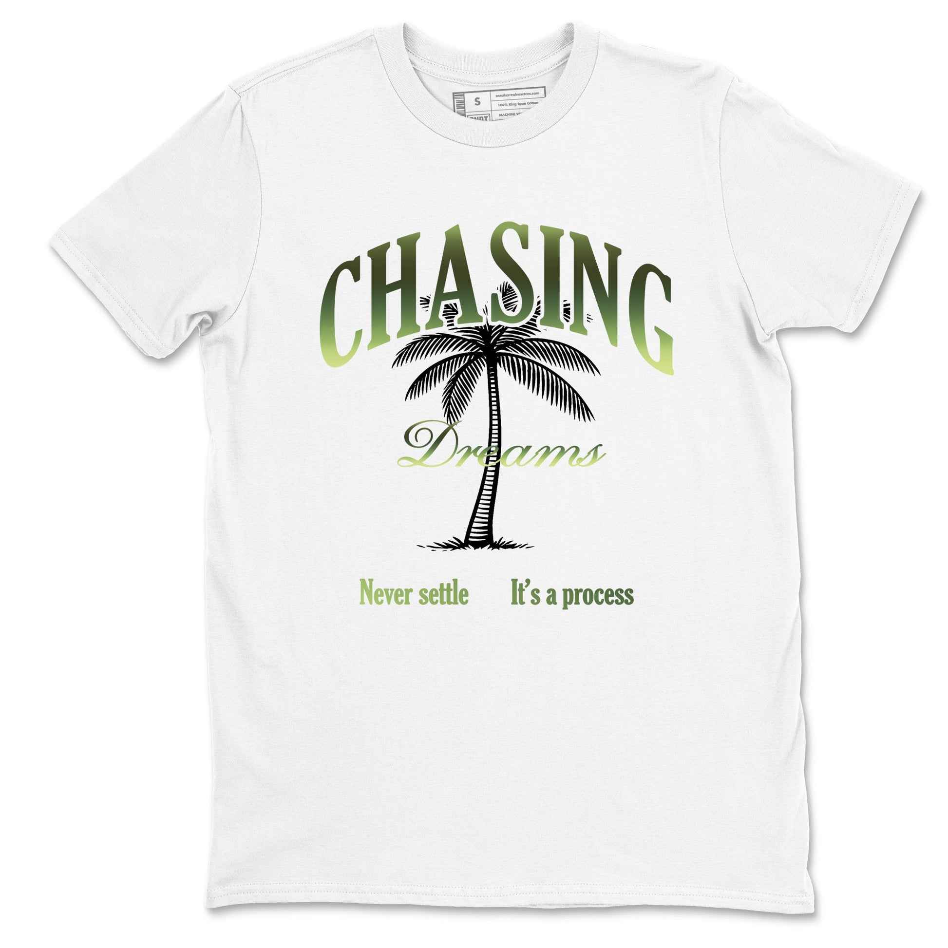Best Christmas gifts for sneakerheads - Sneaker Tees To Match Air Foamposite One Pine Green Sneakers – Chasing Dreams Tee White 2