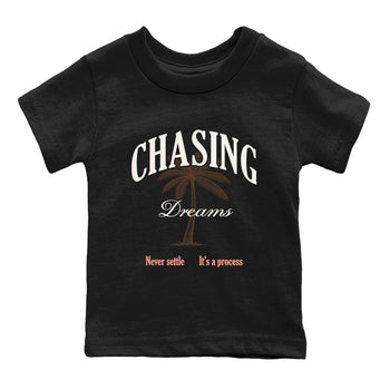 Sneaker match tees – Sneaker Tees To Match Air Jordan 1 Baroque Brown Shoes – Chasing Dreams Kids T-Shirt Black 2