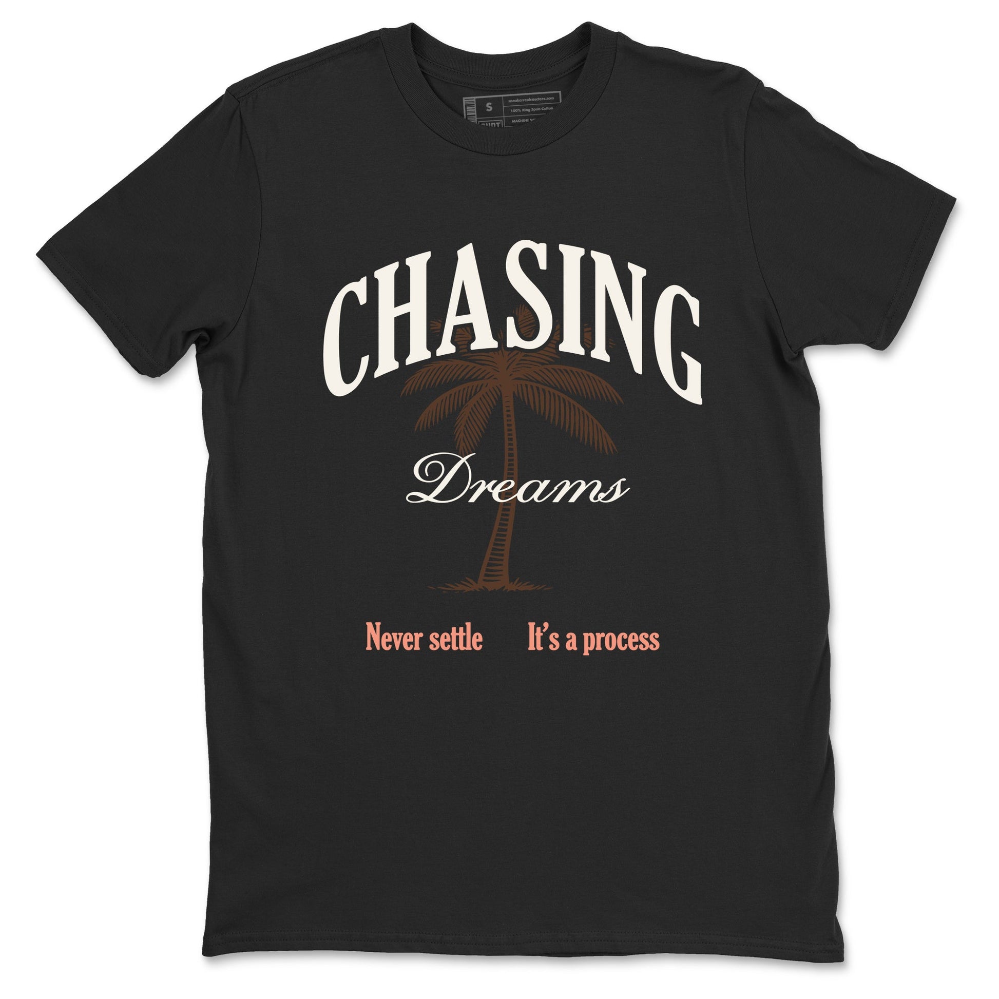 Sneaker match tees – Sneaker Tees To Match Air Jordan 1 Baroque Brown Shoes – Chasing Dreams Tee Black 2