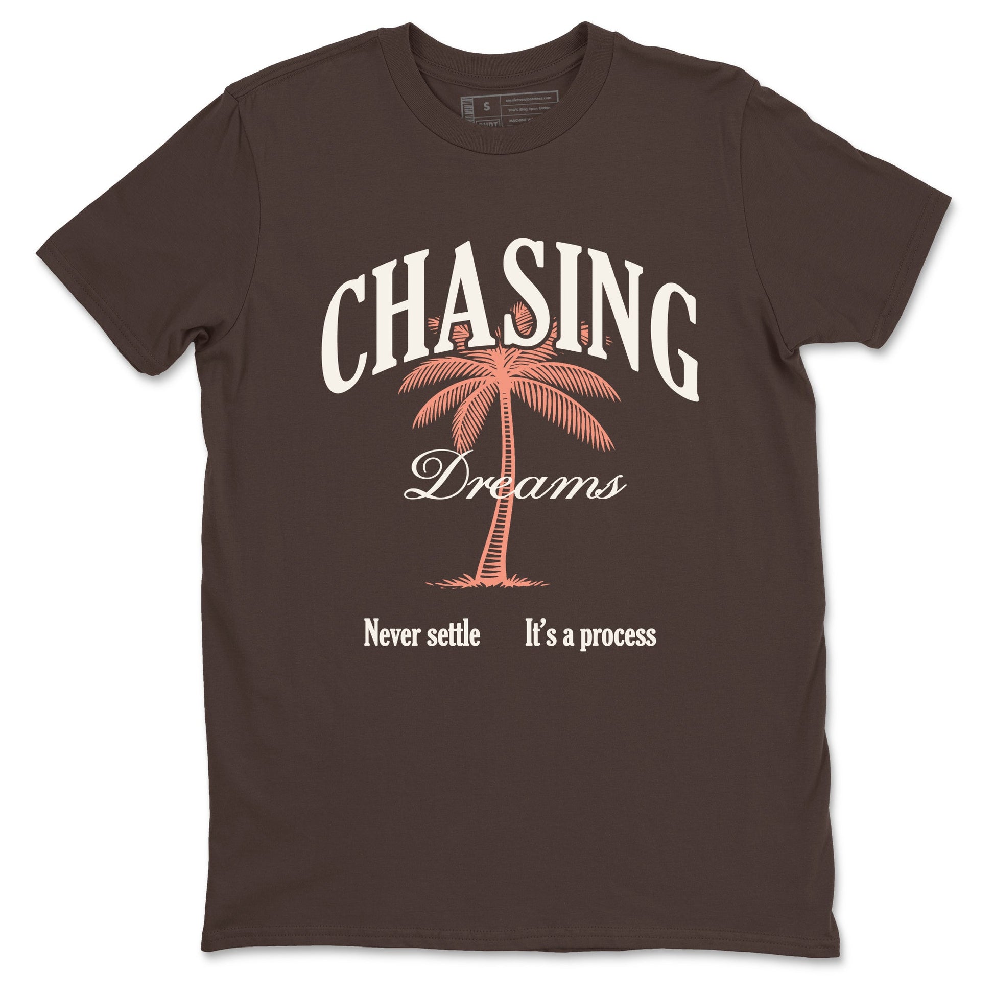 Sneaker match tees – Sneaker Tees To Match Air Jordan 1 Baroque Brown Shoes – Chasing Dreams Tee Dark Chocolate 2